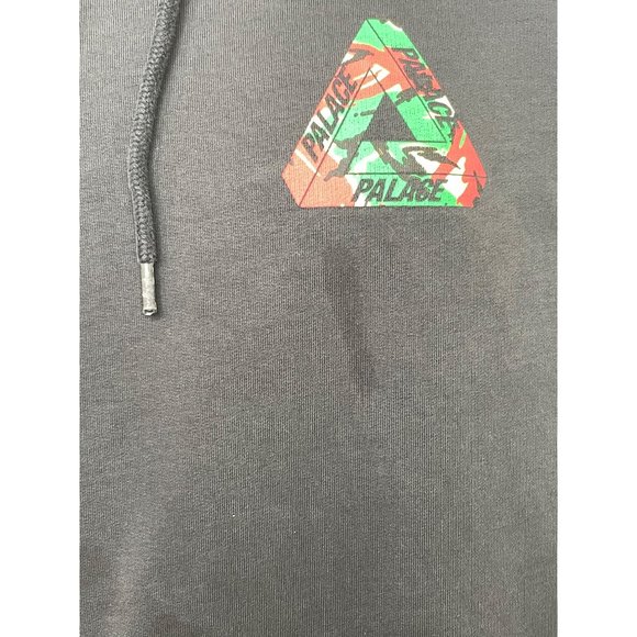 Palace Tri-Camo Black Sweatshirt Men’s XL Hood Drawcord Kangaroo Pocket Graphic - Picture 14 of 14